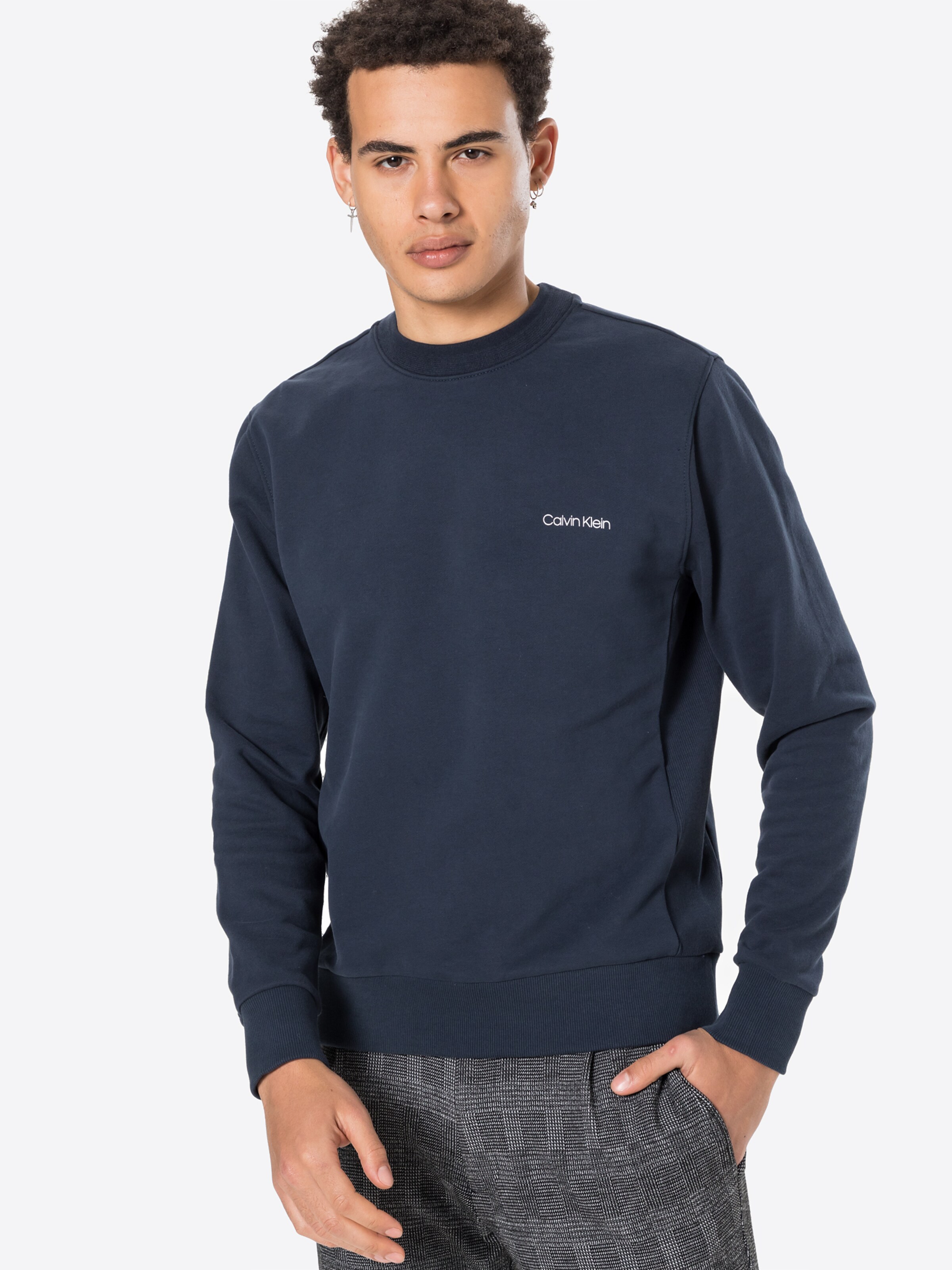 Männer Sweat Calvin Klein Sweatshirt in Navy - FY77296
