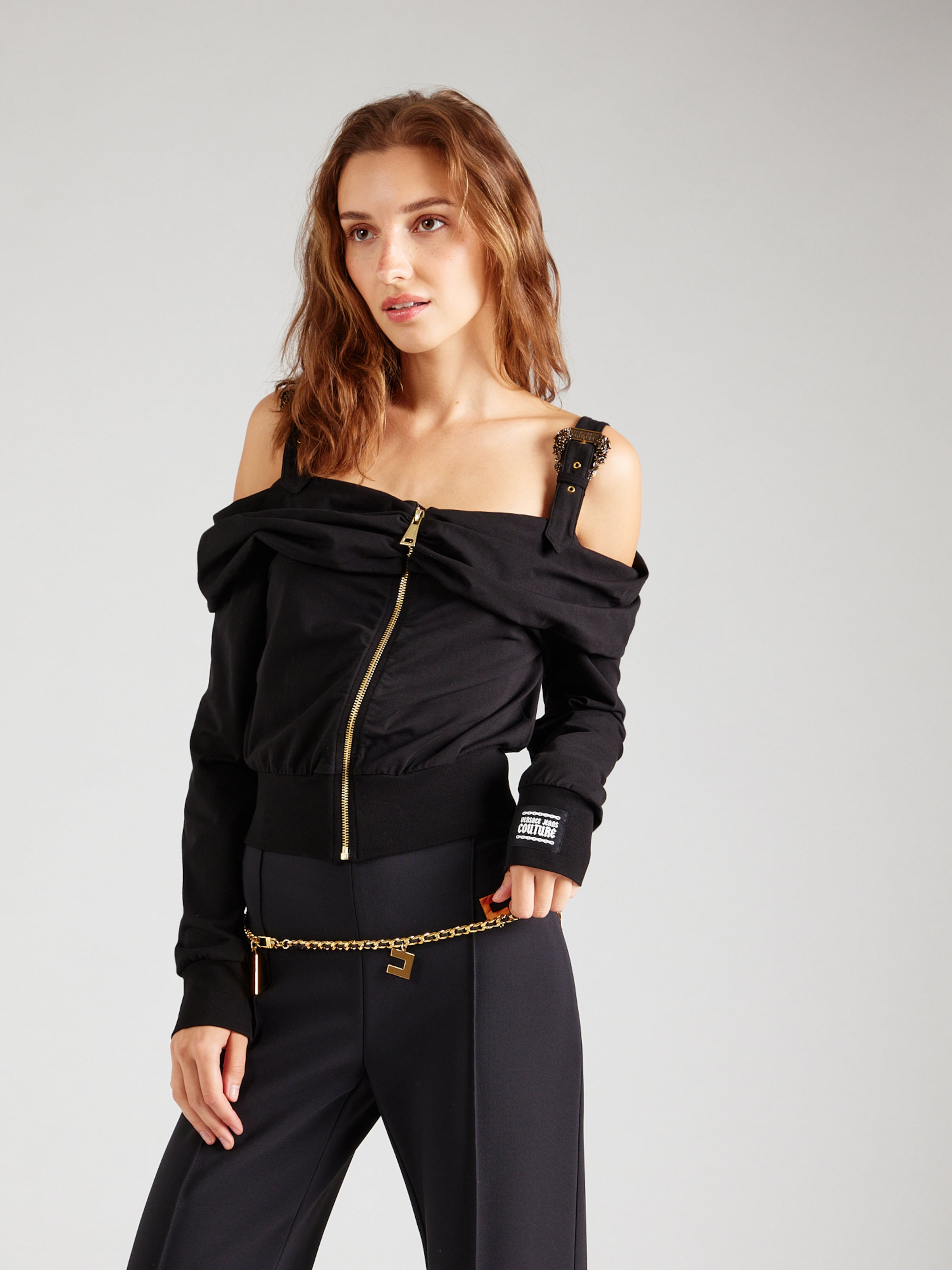 Veste de survetement Versace Jeans Couture en Noir ABOUT YOU