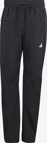 juoda ADIDAS SPORTSWEAR Laisvas Sportinės kelnės: priekis