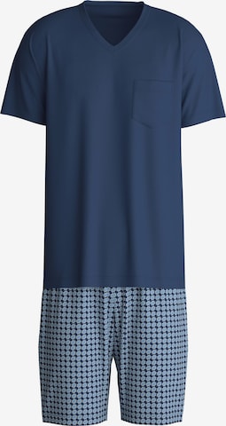 CALIDA Pyjama kurz 'Relax Streamline' in Blau: Vorderseite