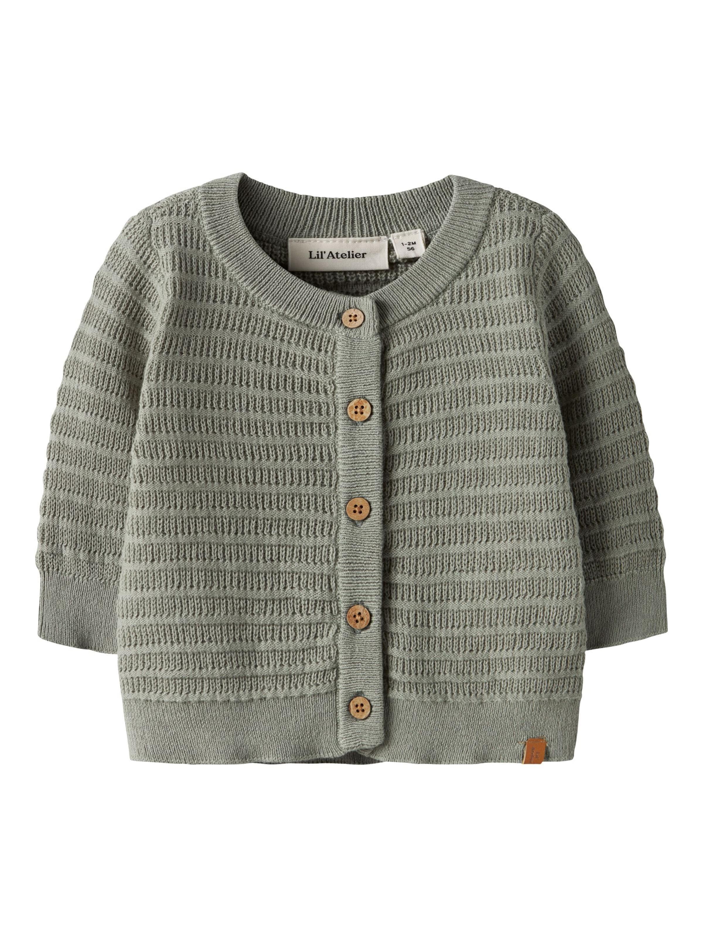 Lil'Atelier Cardigan i grøn: forside