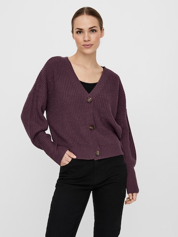 Cardigan 'VMLEA' VERO MODA en violet : devant