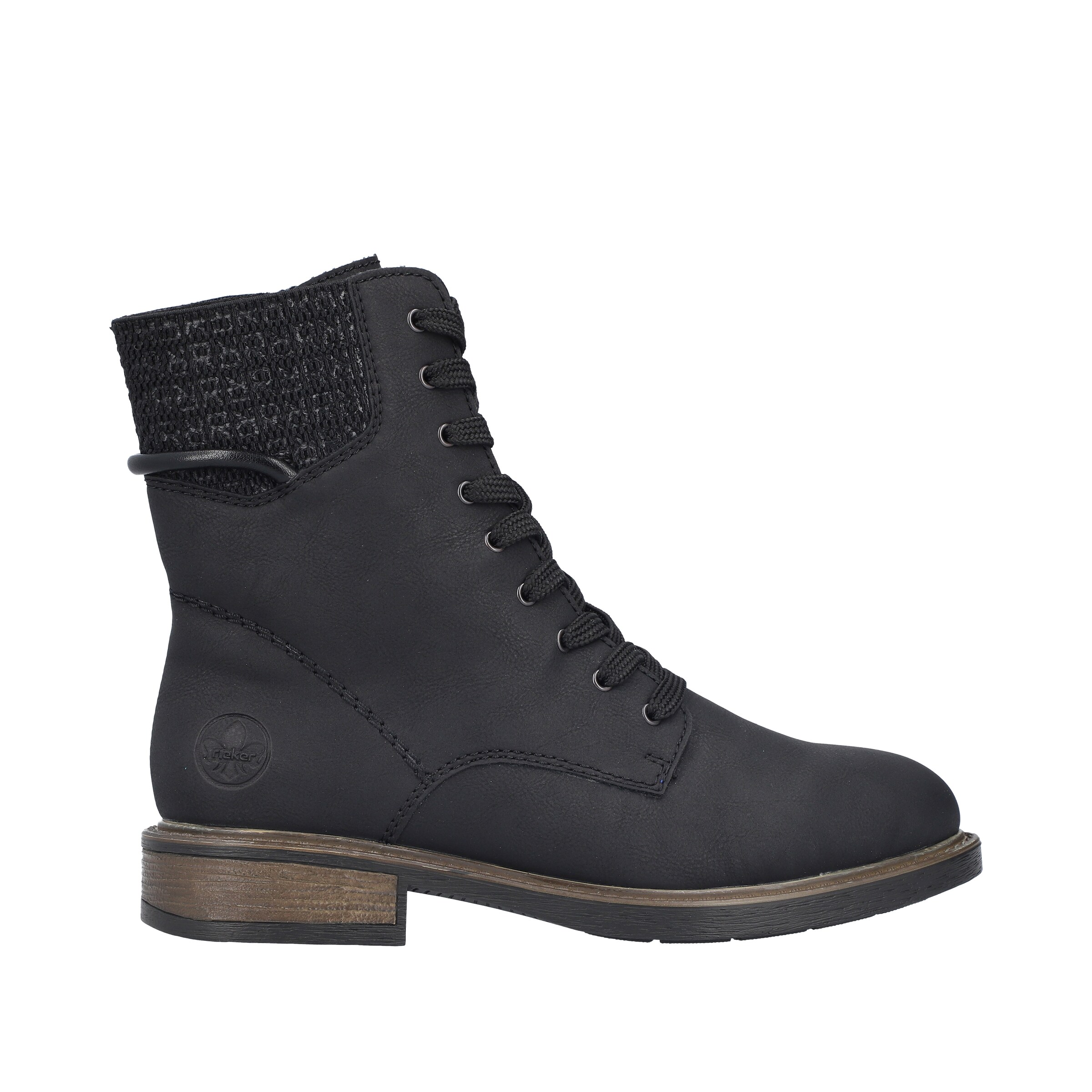 Bottines à lacets Rieker en noir