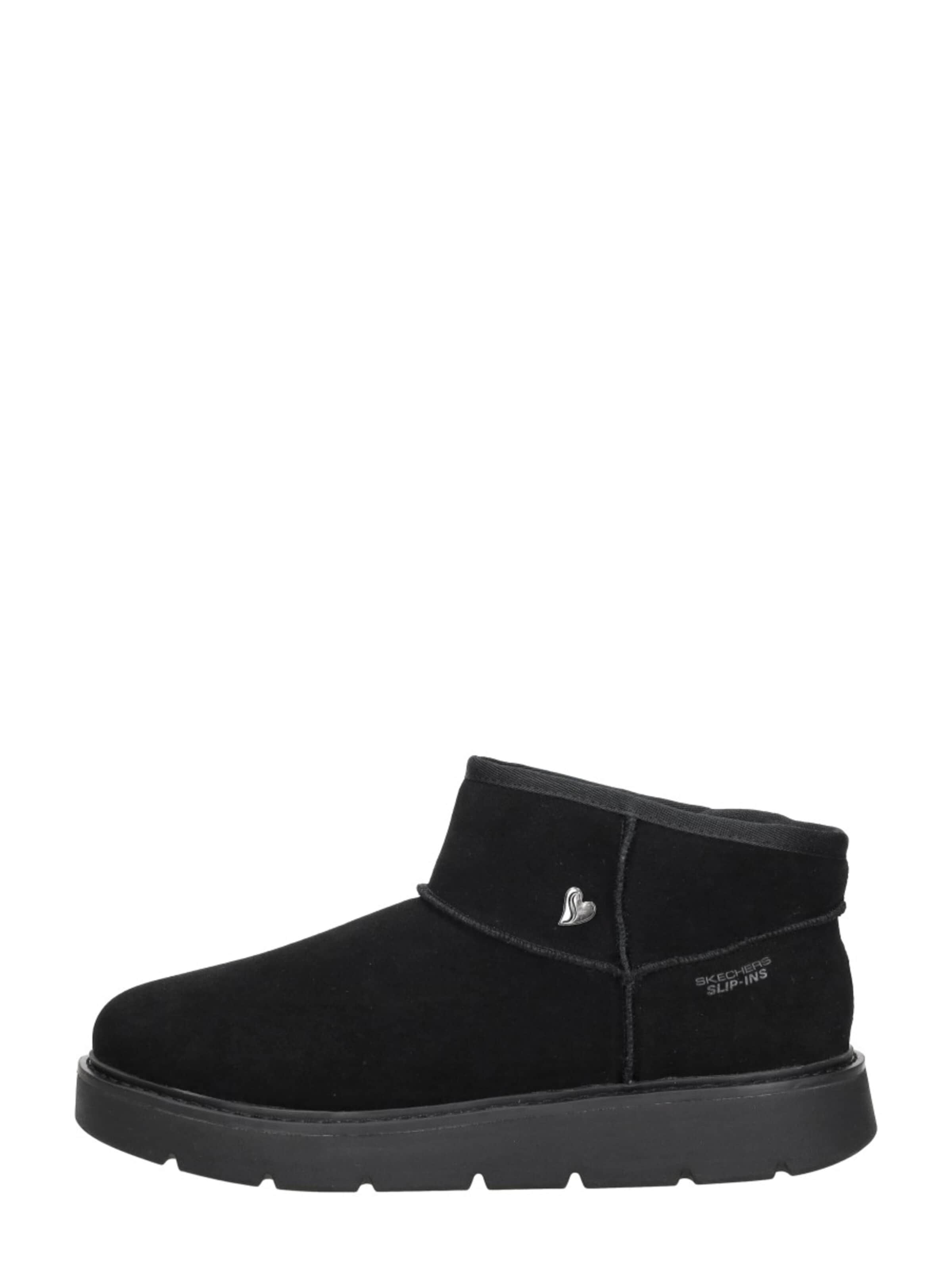 SKECHERS Enkellaarsje 'Keep Street - Cozy Mini' in Zwart: voorkant