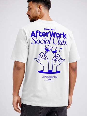 Neverless Shirt 'After Work Social Club' in White