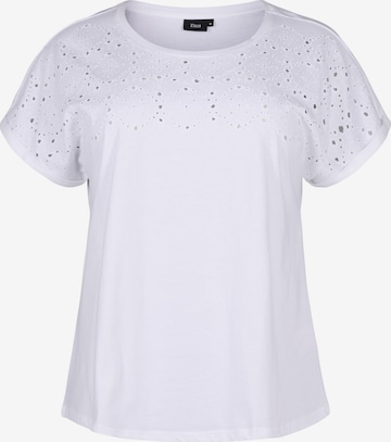 Zizzi Shirt 'SOFIA' in White: front