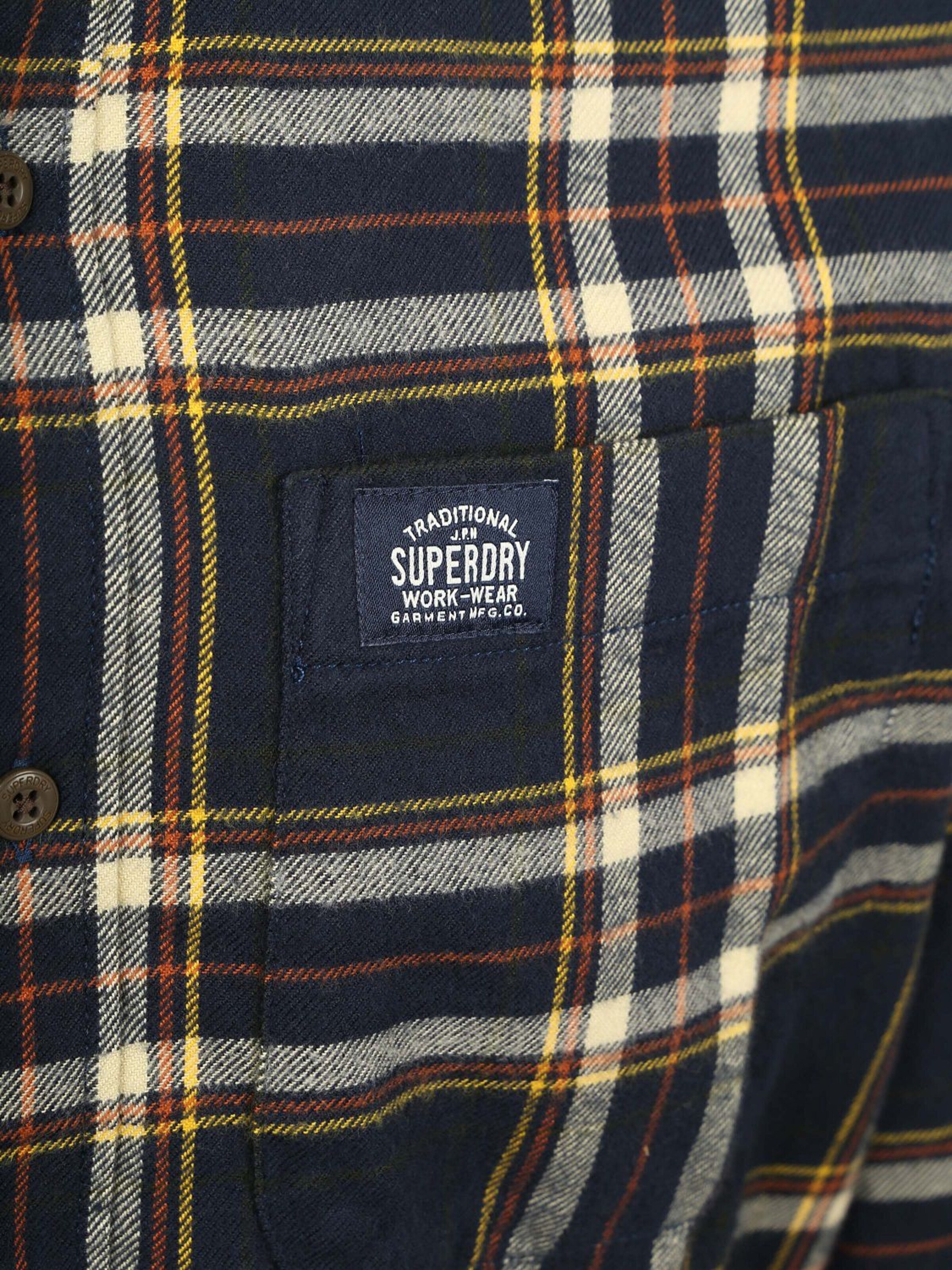 Superdry Regular fit Button Up Shirt in Blue
