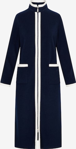 FÉRAUD PARIS Short Bathrobe ' Fleece ' in Blue: front