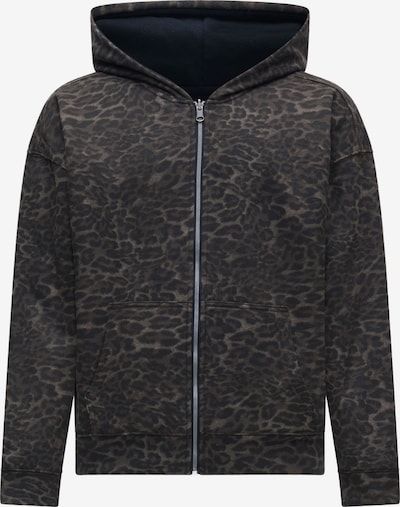 HOLLISTER Sweatjacke in S in braun / dunkelbraun / schwarz, Produktansicht