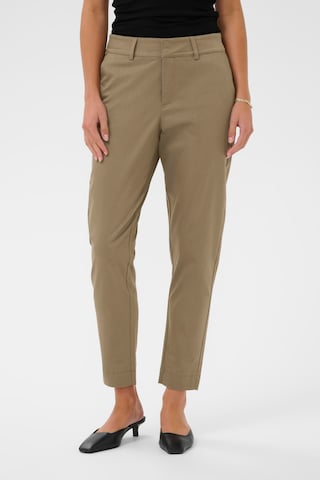 Kaffe Slimfit Lærredsbukser 'KALea' i beige: forside