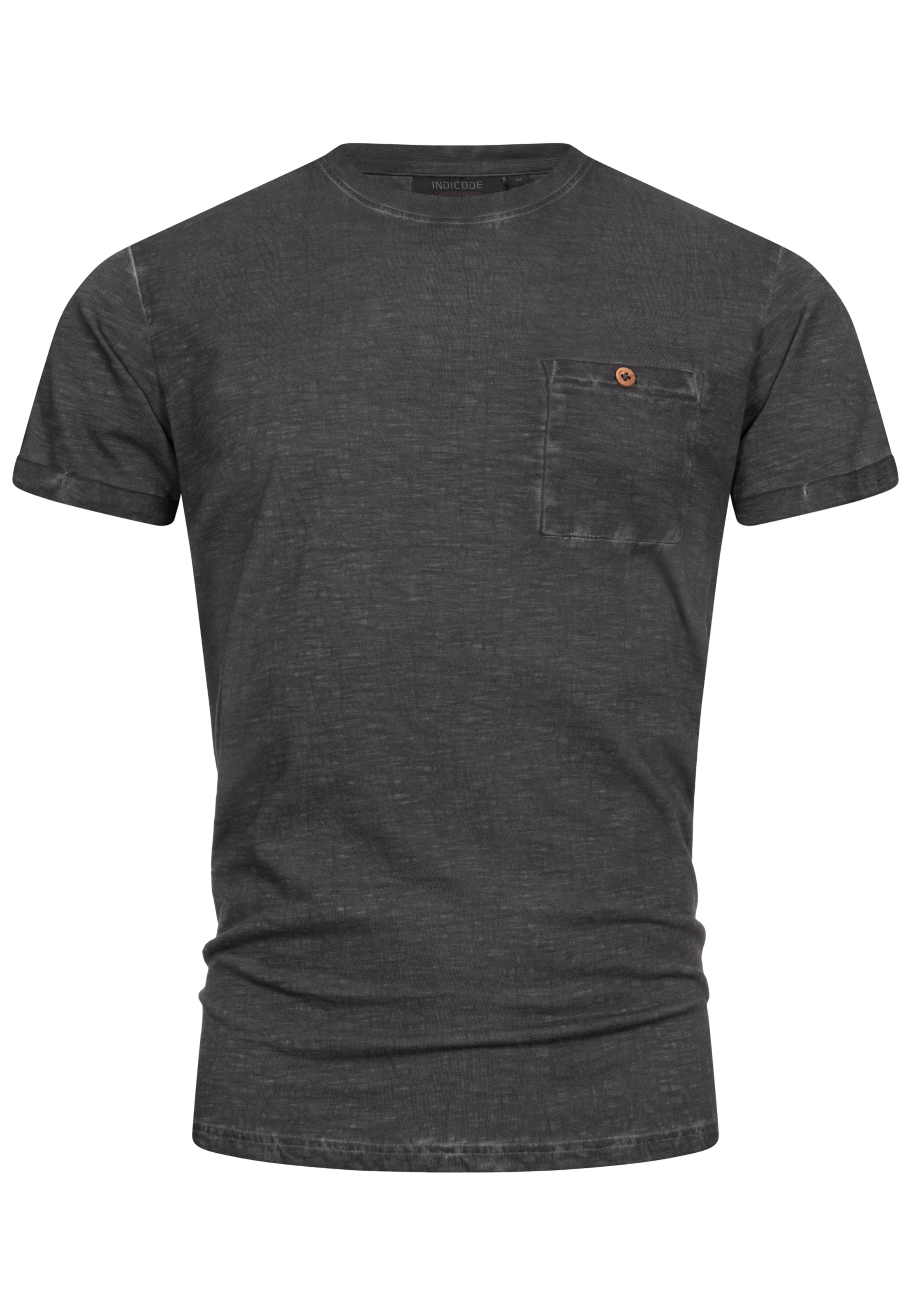 T-Shirt INDICODE JEANS en noir : devant