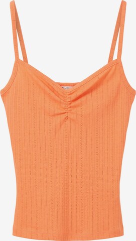 TOM TAILOR DENIM Top 'Pointelle' in Orange: predná strana