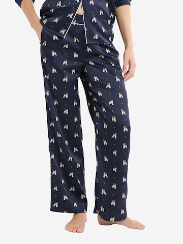 ETAM Pyjamabroek 'Hailey' in Blauw: voorkant