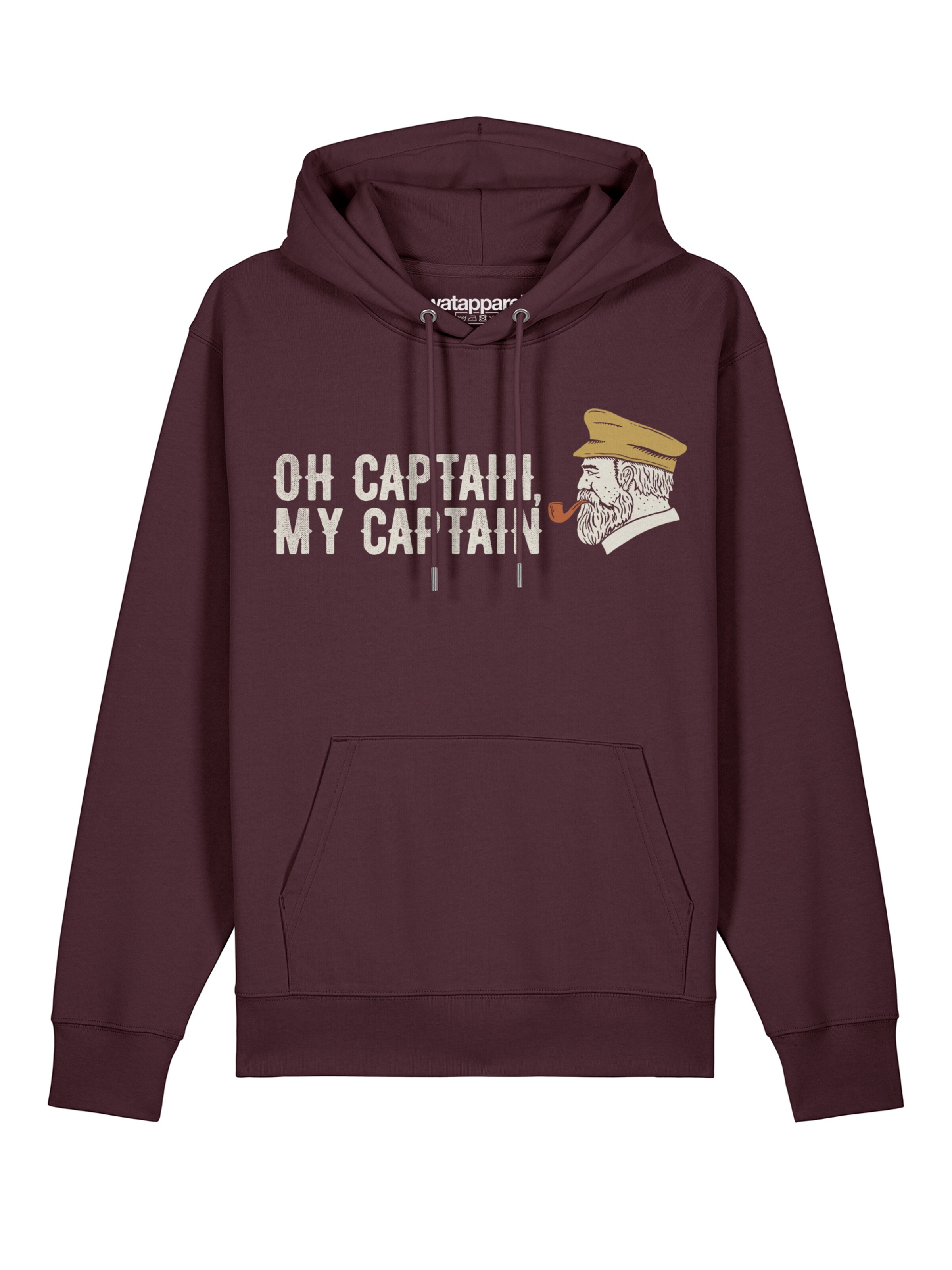 Sweat-shirt 'Oh Captain My Captain' Watapparel en rouge : devant