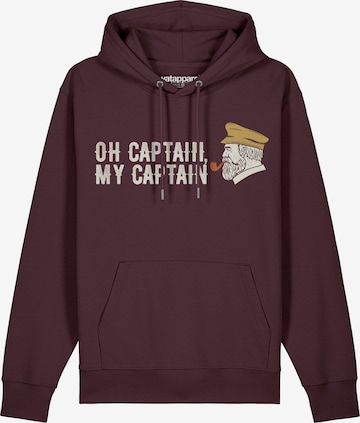 Sweat-shirt 'Oh Captain My Captain' Watapparel en rouge : devant