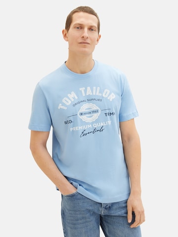 T-Shirt TOM TAILOR en bleu : devant