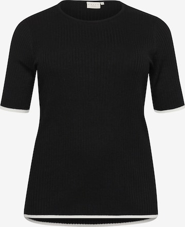 KAFFE CURVE Sweater 'Izzy' in Black: front