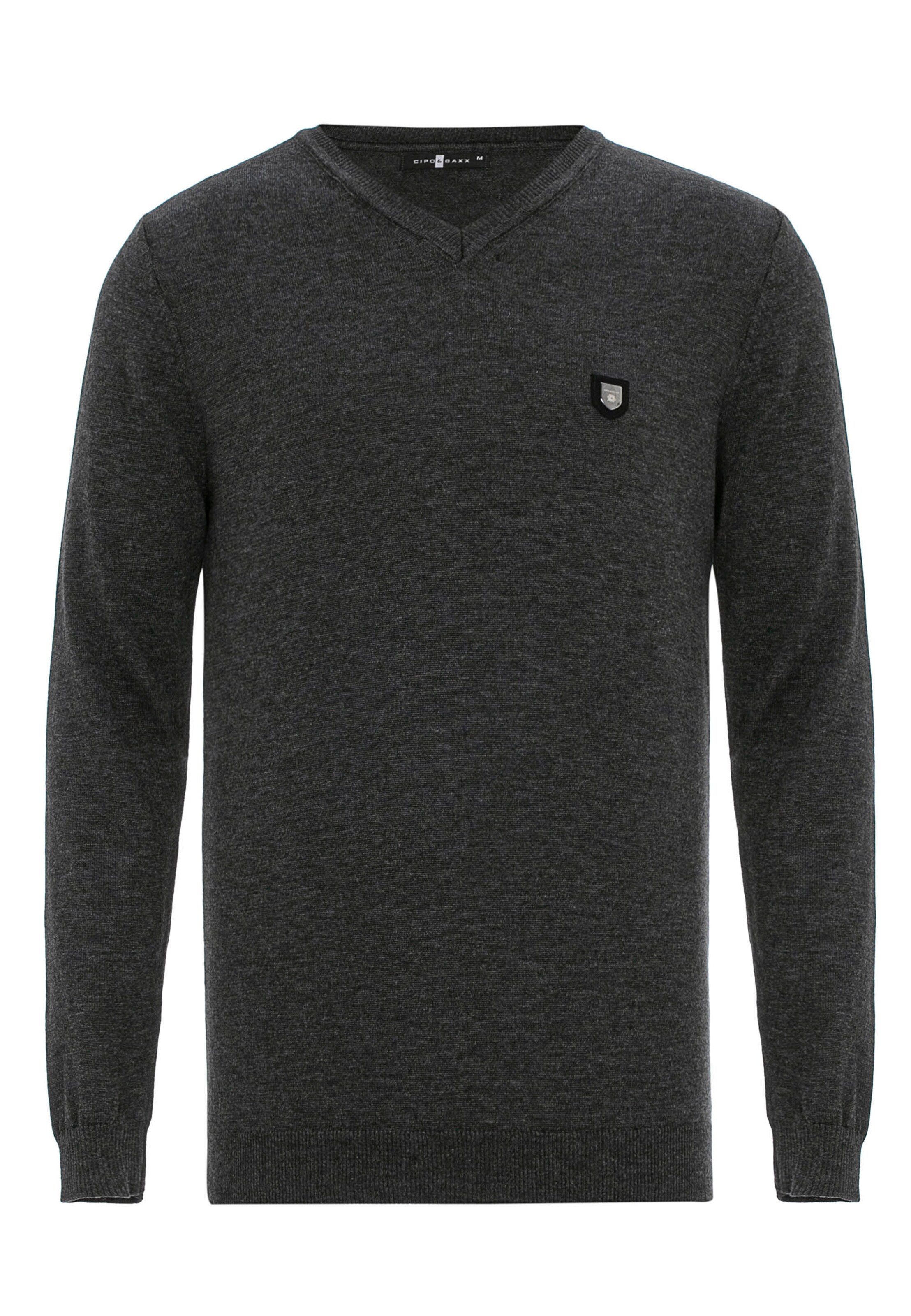 CIPO & BAXX Sweater in Grey: front