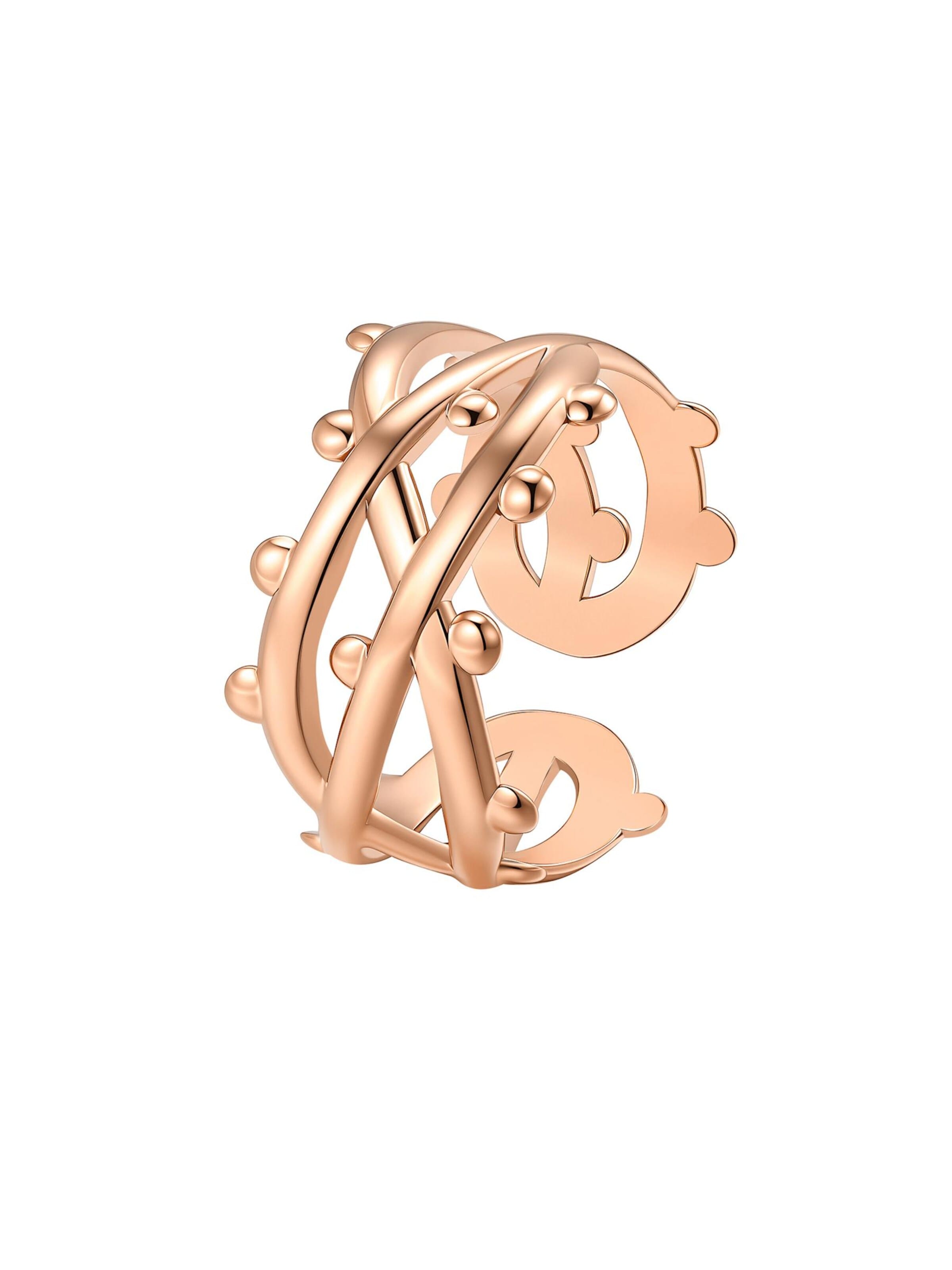 Hey Happiness Ring 'Bubble Twist'‌‌‌‌‌‌‌‌‌‌ in Gold: Vorderseite