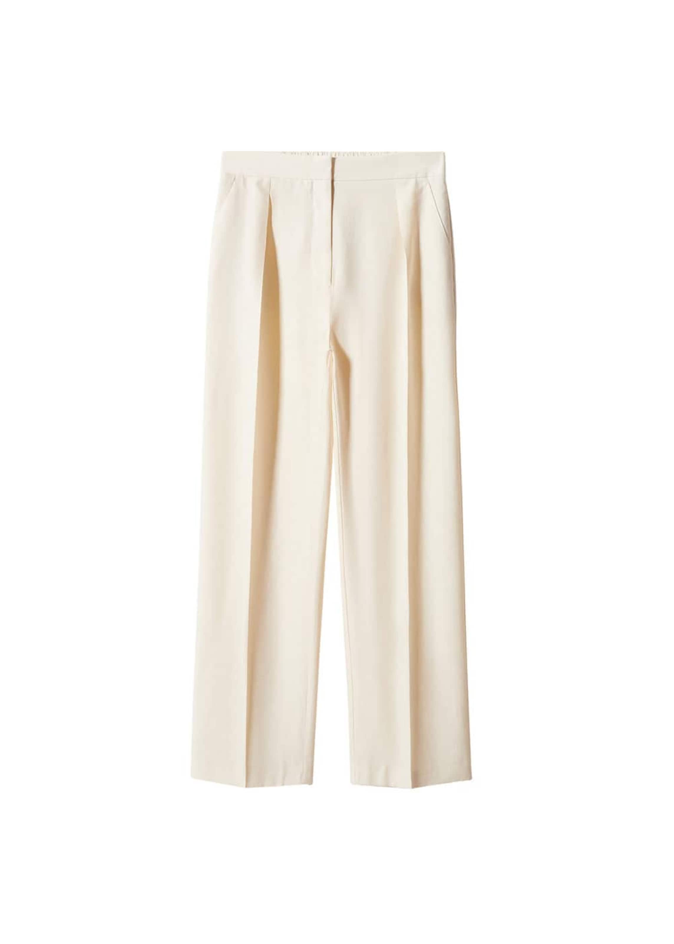 MANGO Regular Pantalon 'Ela' in Beige: voorkant