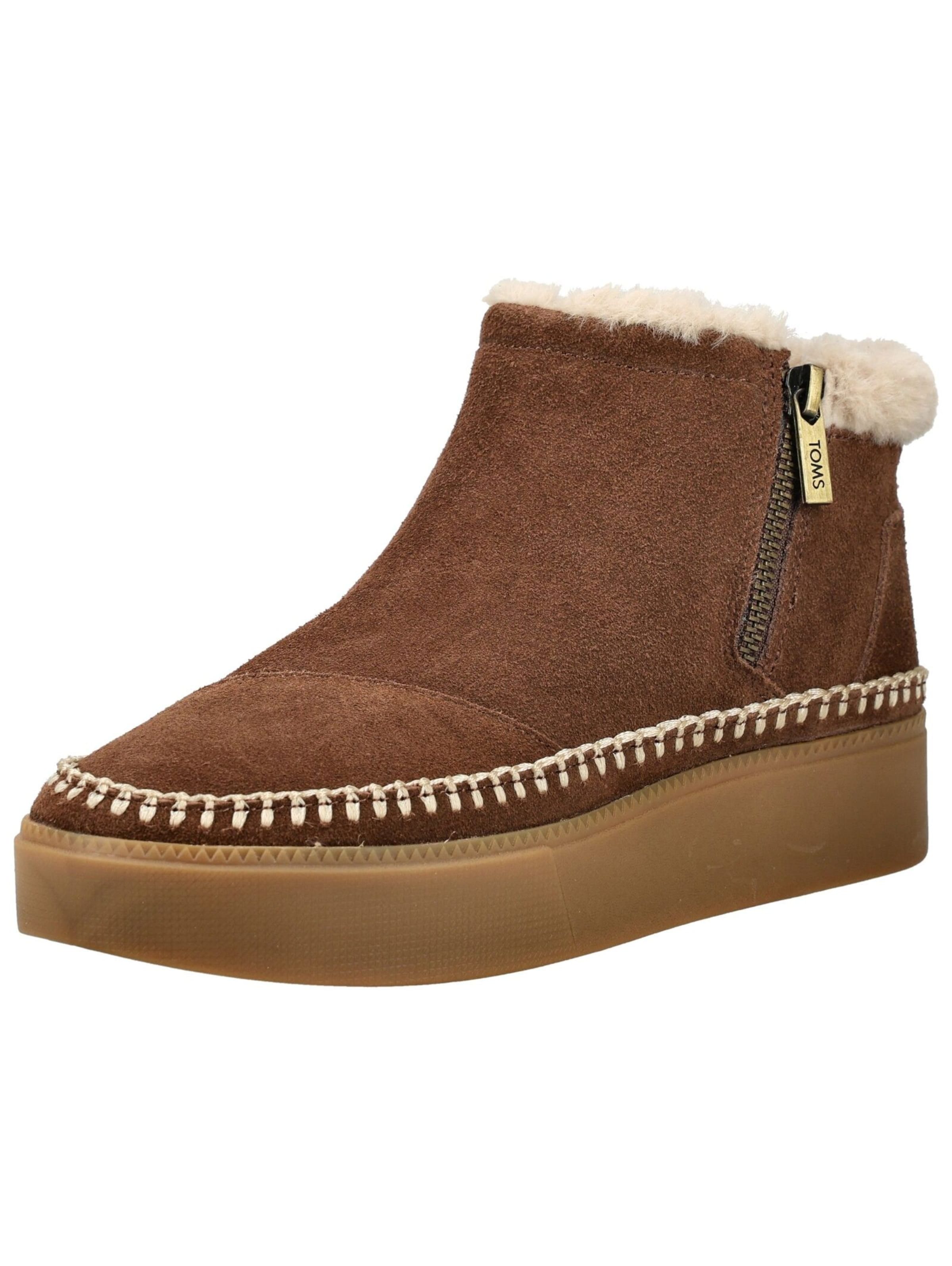 TOMS Enkellaarsjes in Bruin: voorkant