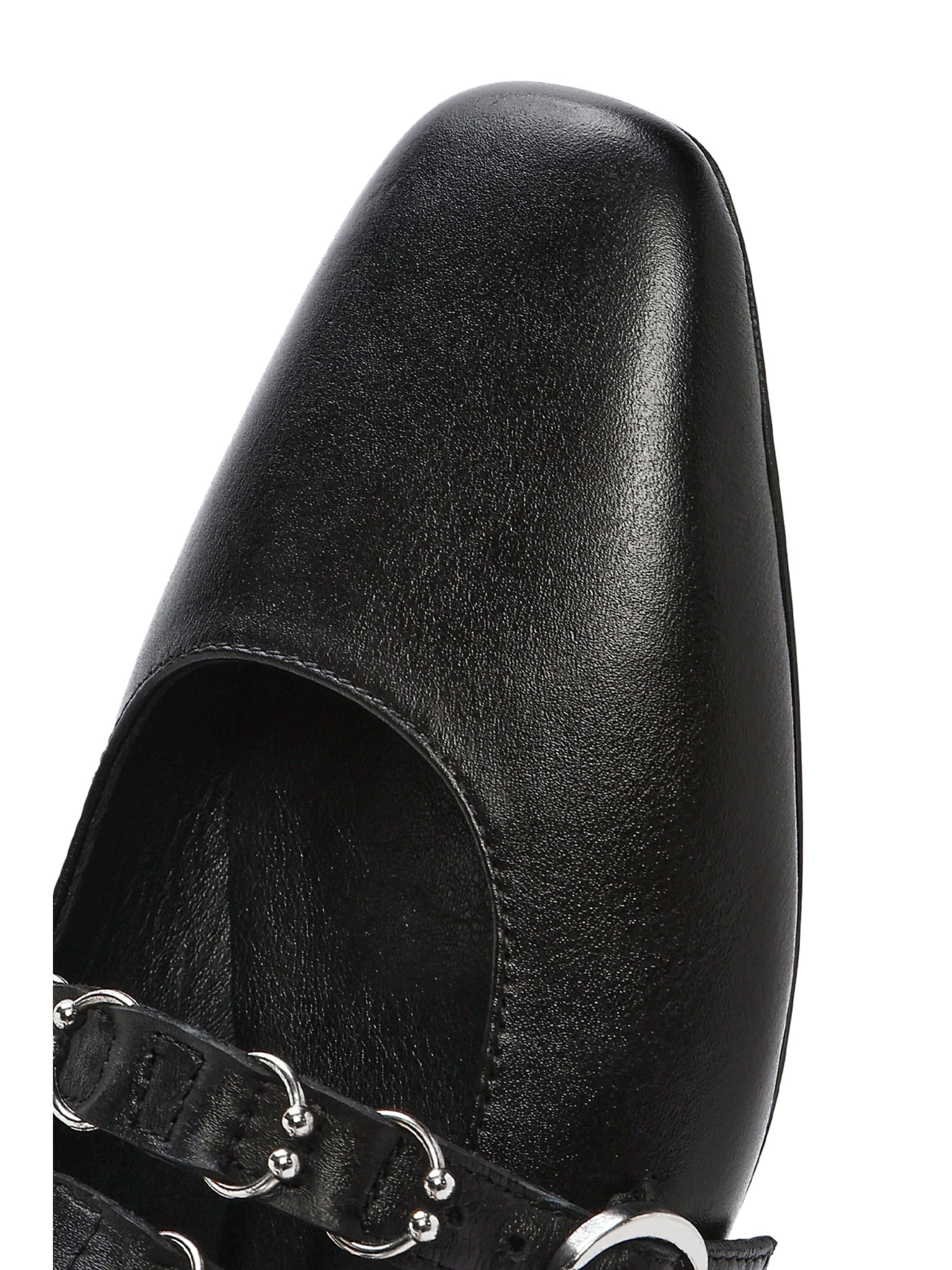 Derimod Riemchenballerina in Schwarz