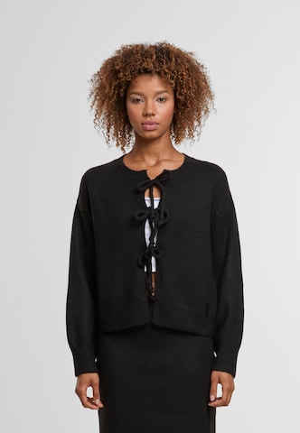 Cardigan Urban Classics en noir : devant