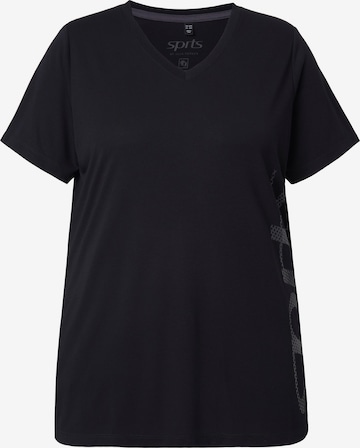 Ulla Popken Shirt in Schwarz: Vorderseite