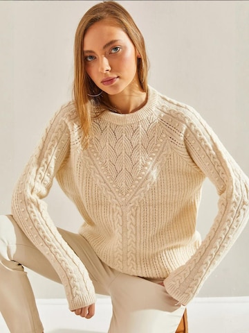 Bianco Lucci Pulover 'Pullover' | bela barva