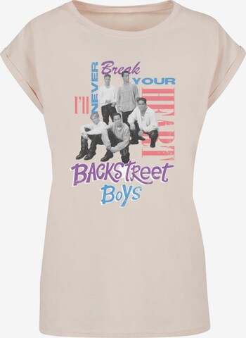 Merchcode Shirt 'Backstreet Boys - INBYH' in Beige: voorkant