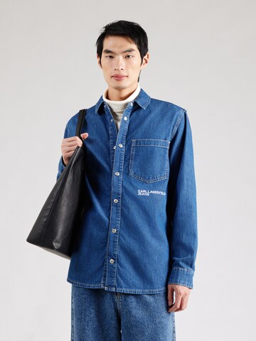Regular fit Camicia di Karl Lagerfeld in blu: frontale