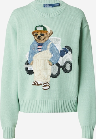 Polo Ralph Lauren - Pullover 'CADET BEAR' em verde: frente