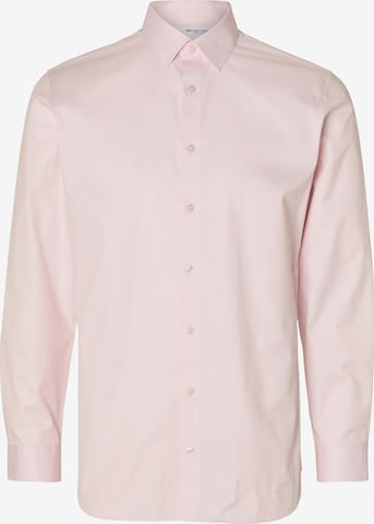 SELECTED HOMME - Ajuste estrecho Camisa 'Ethan' en rosa: frente