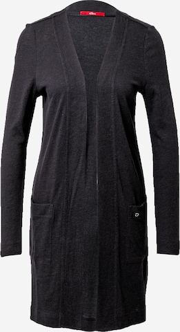 s.Oliver Knit Cardigan in Black: front