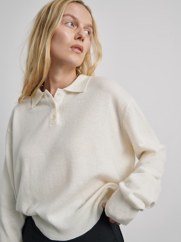 ABOUT YOU x Marie von Behrens Sweater 'Claude' in White: front