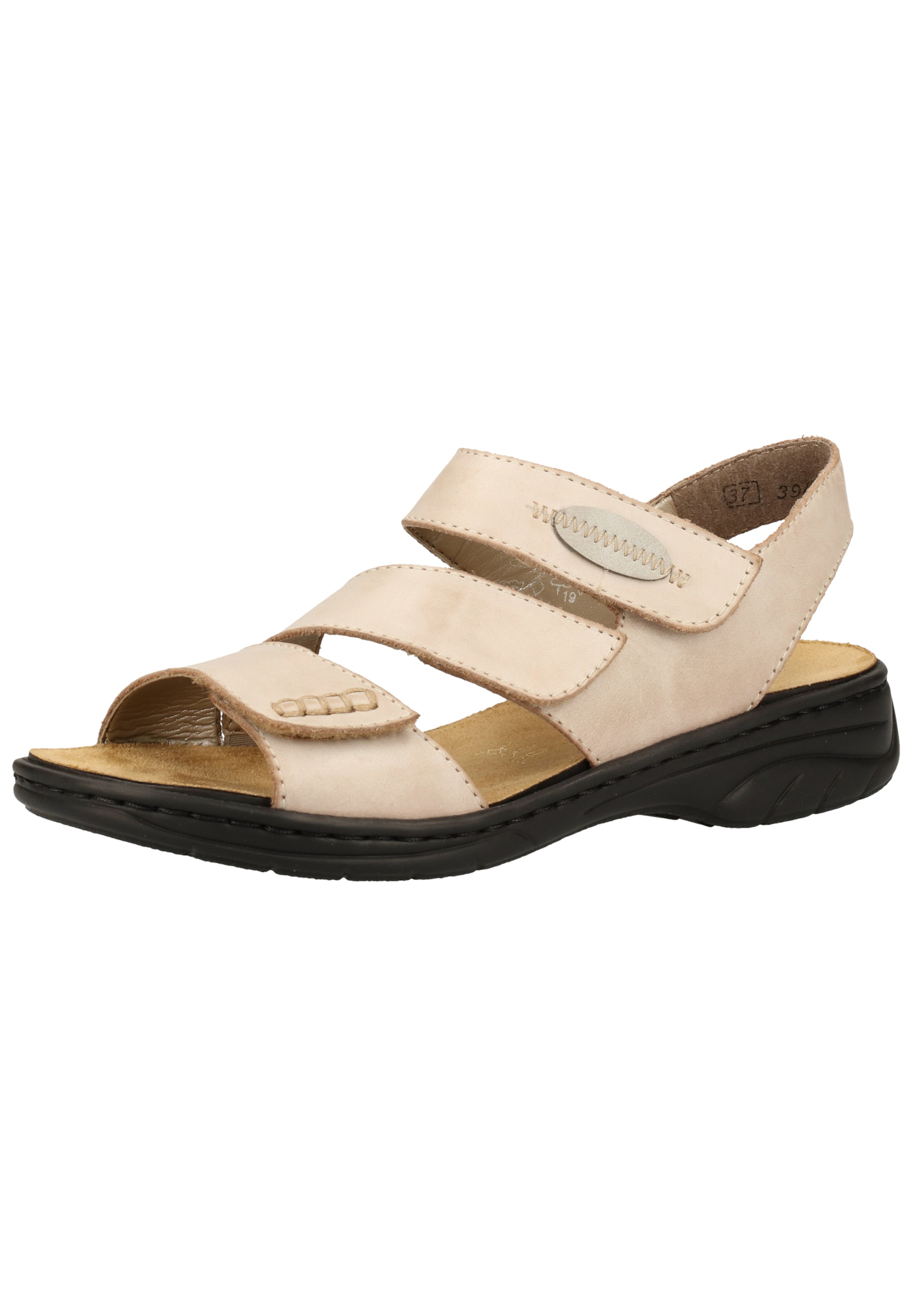 Sandales à lanières Rieker en beige : devant