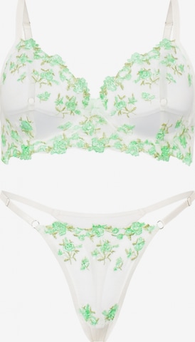 Orchibelle Underwear Sets in Green: front