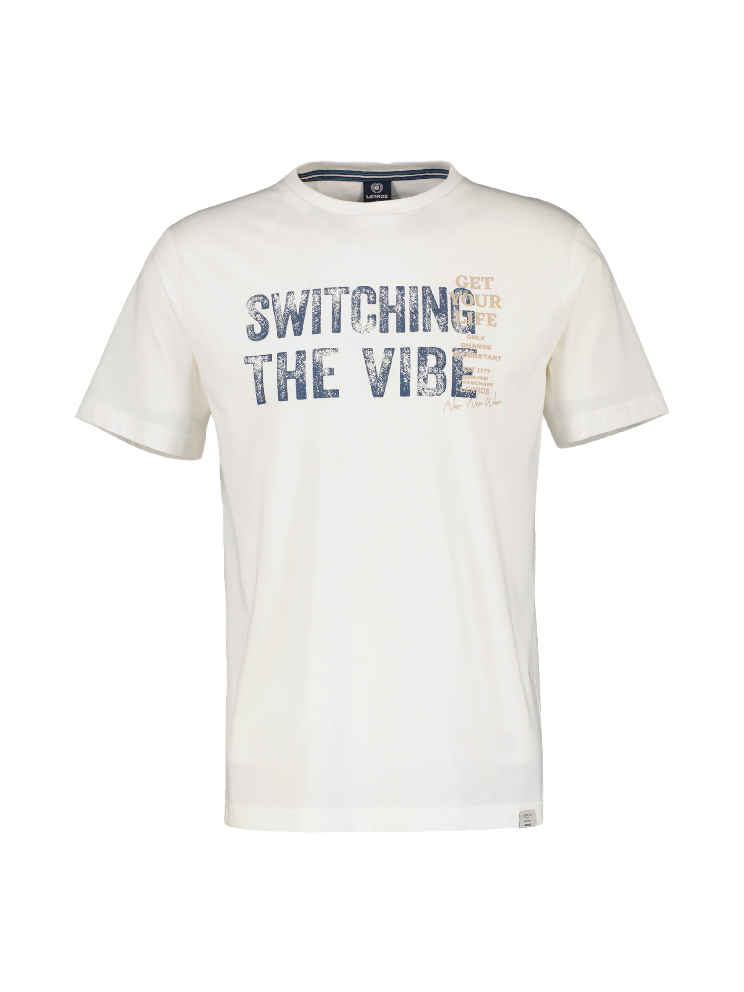 T-Shirt LERROS en blanc : devant