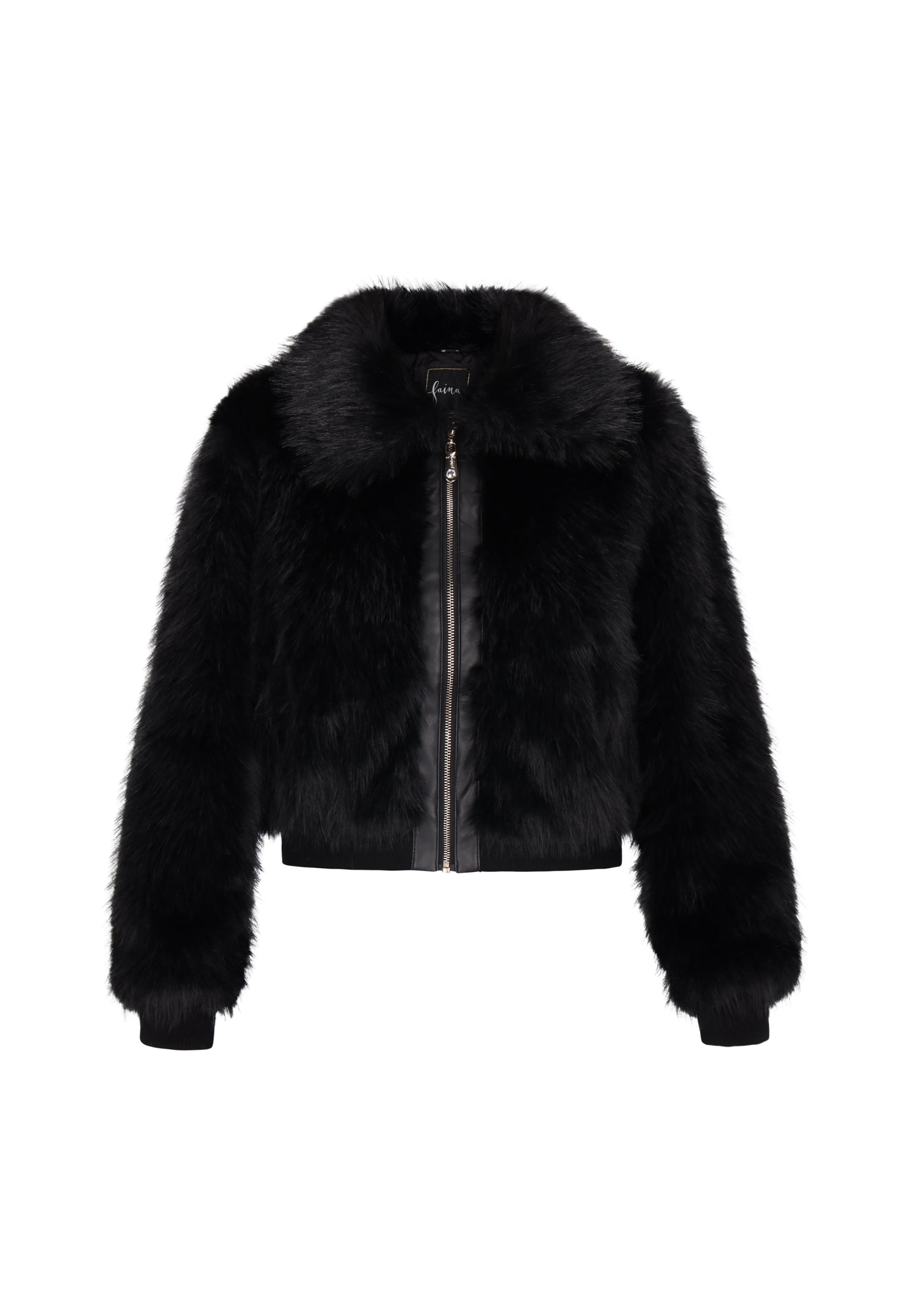 faina Between-season jacket in Black: front