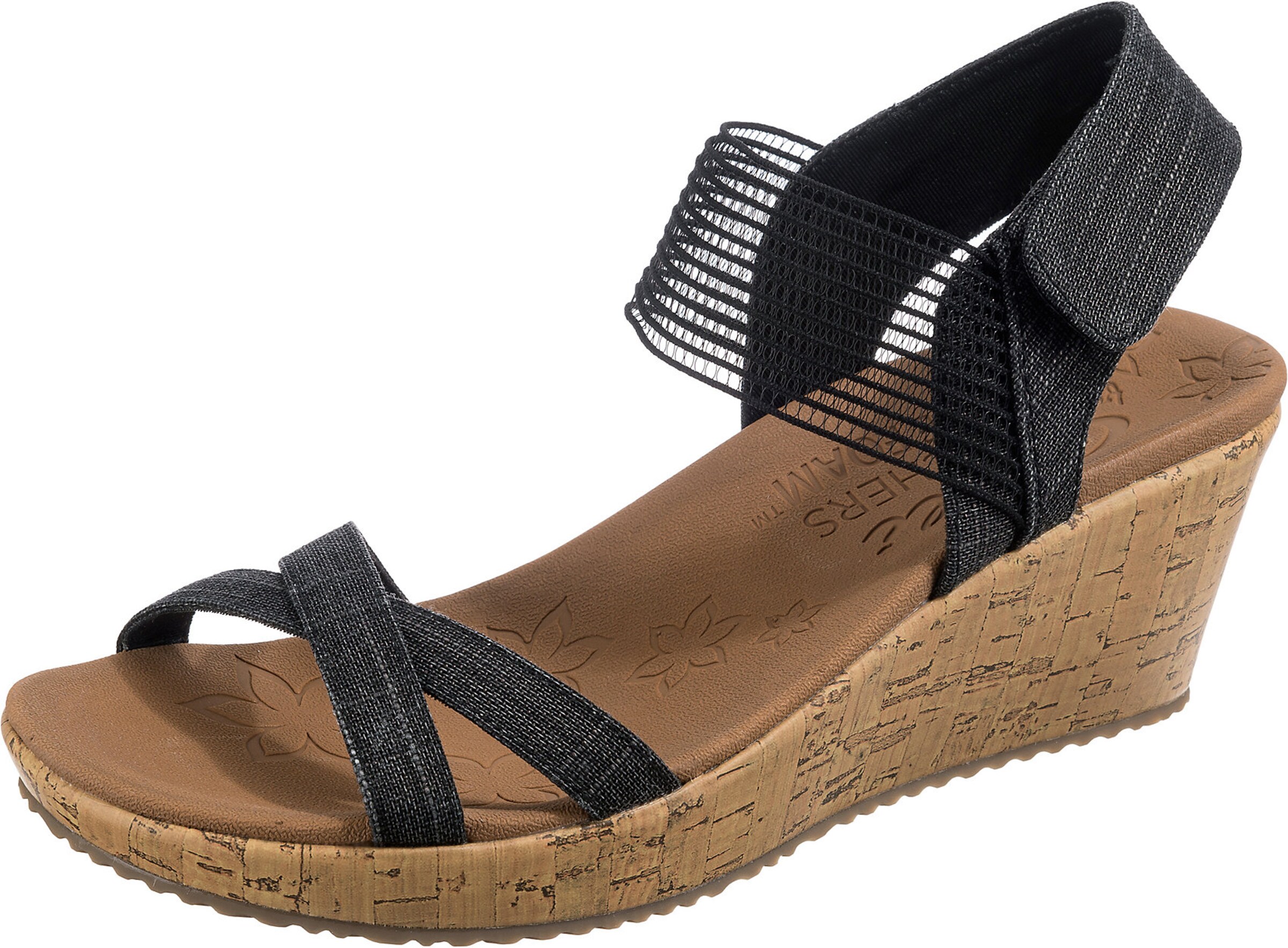 Frauen Sandalen SKECHERS Riemensandale ' Beverlee ' in Schwarz - QI96813 Frauen Sandalen SKECHERS Riemensandale ' Beverlee ' in Schwarz - QI96813