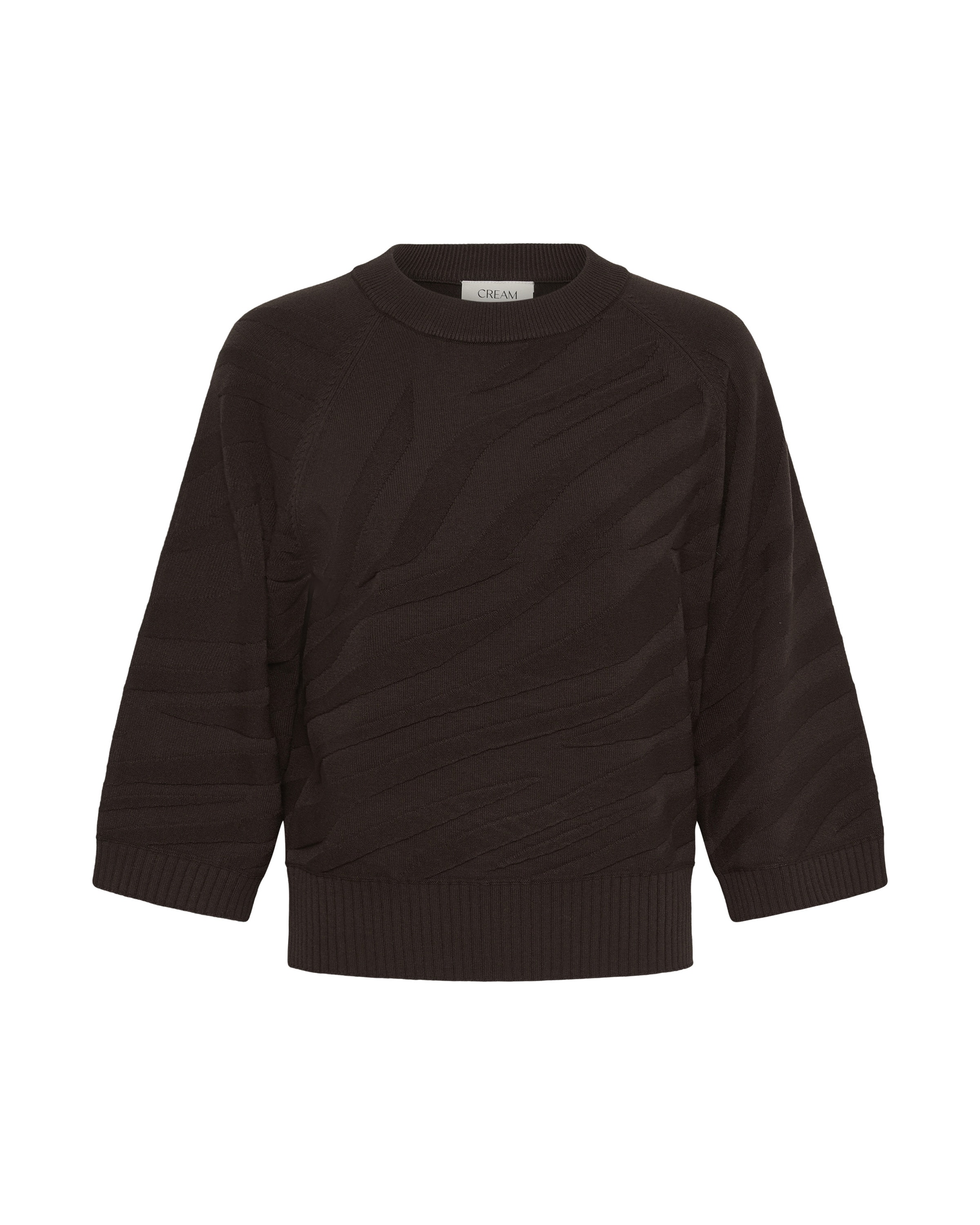 Pull-over 'CRDela' Cream en marron : devant