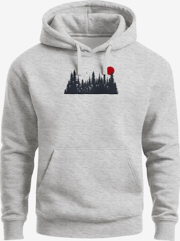 Neverless Sweatshirt 'Waldkette' in Grau: Vorderseite