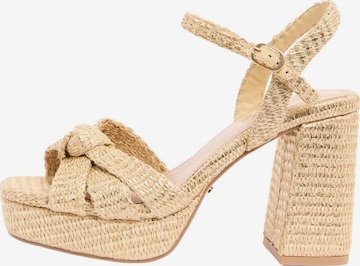 smėlio Lipsy Basutės su dirželiais: priekis