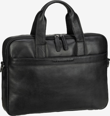 The Chesterfield Brand Document Bag in Black: front