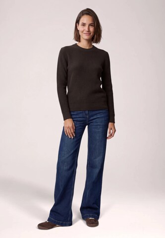 CECIL Pullover mit Rundhals und Struktur in Braun