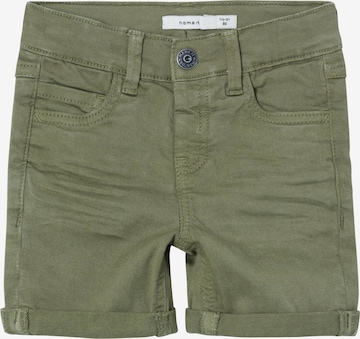 NAME IT - Pantalón 'Silas Isak' en verde: frente