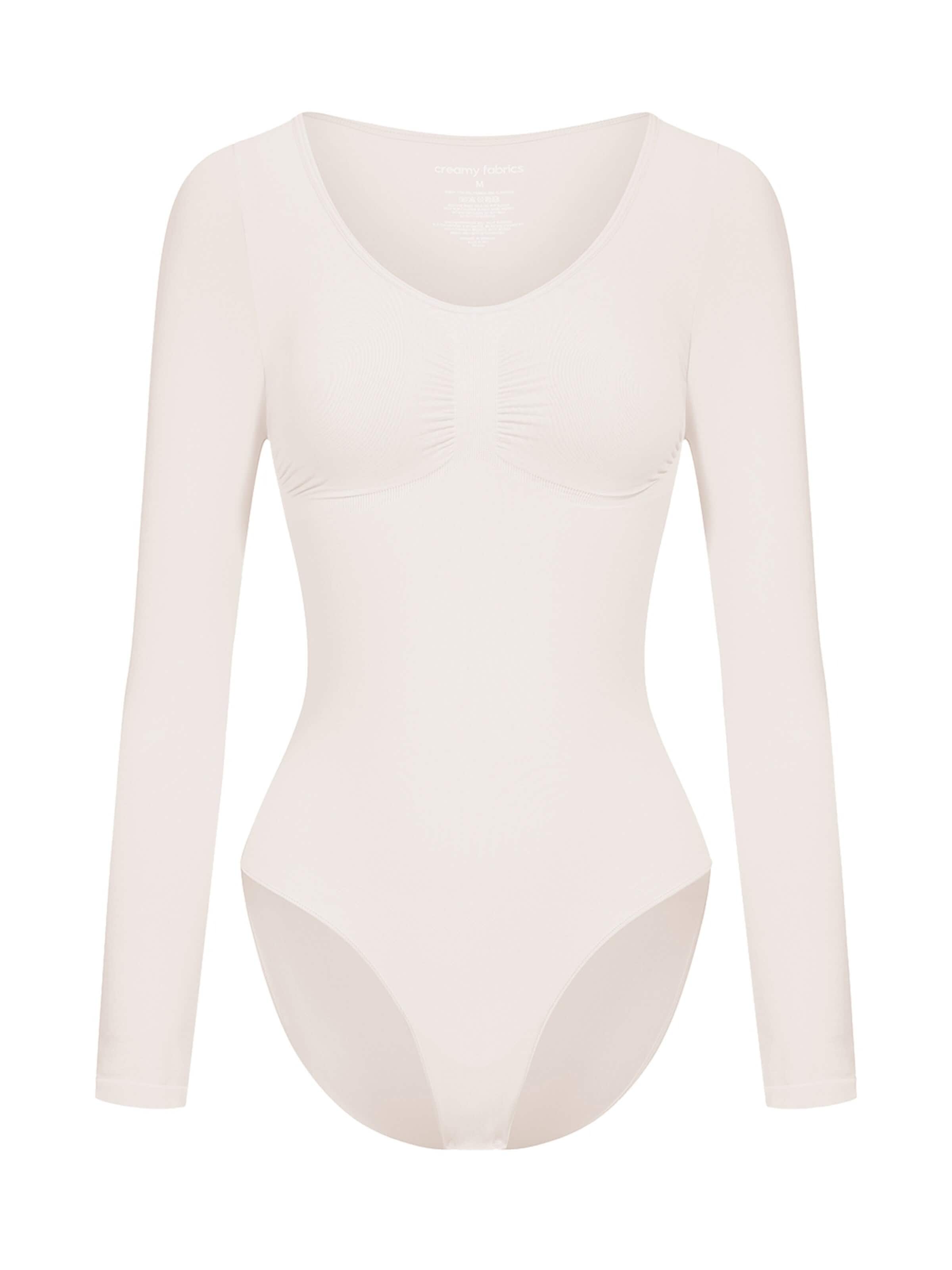 cfab (formerly creamy fabrics) Shapingbody 'Bodysuit Sculpting Shapewear Longsleeve mit Slip'‌‌‌‌‌‌ in Beige: Vorderseite