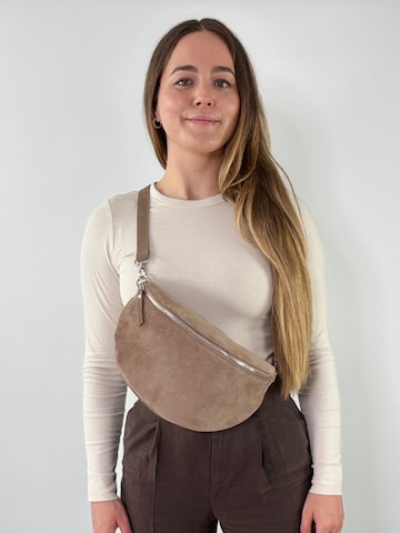 lePelou Fanny Pack 'VALENTINA large' in Grey: front