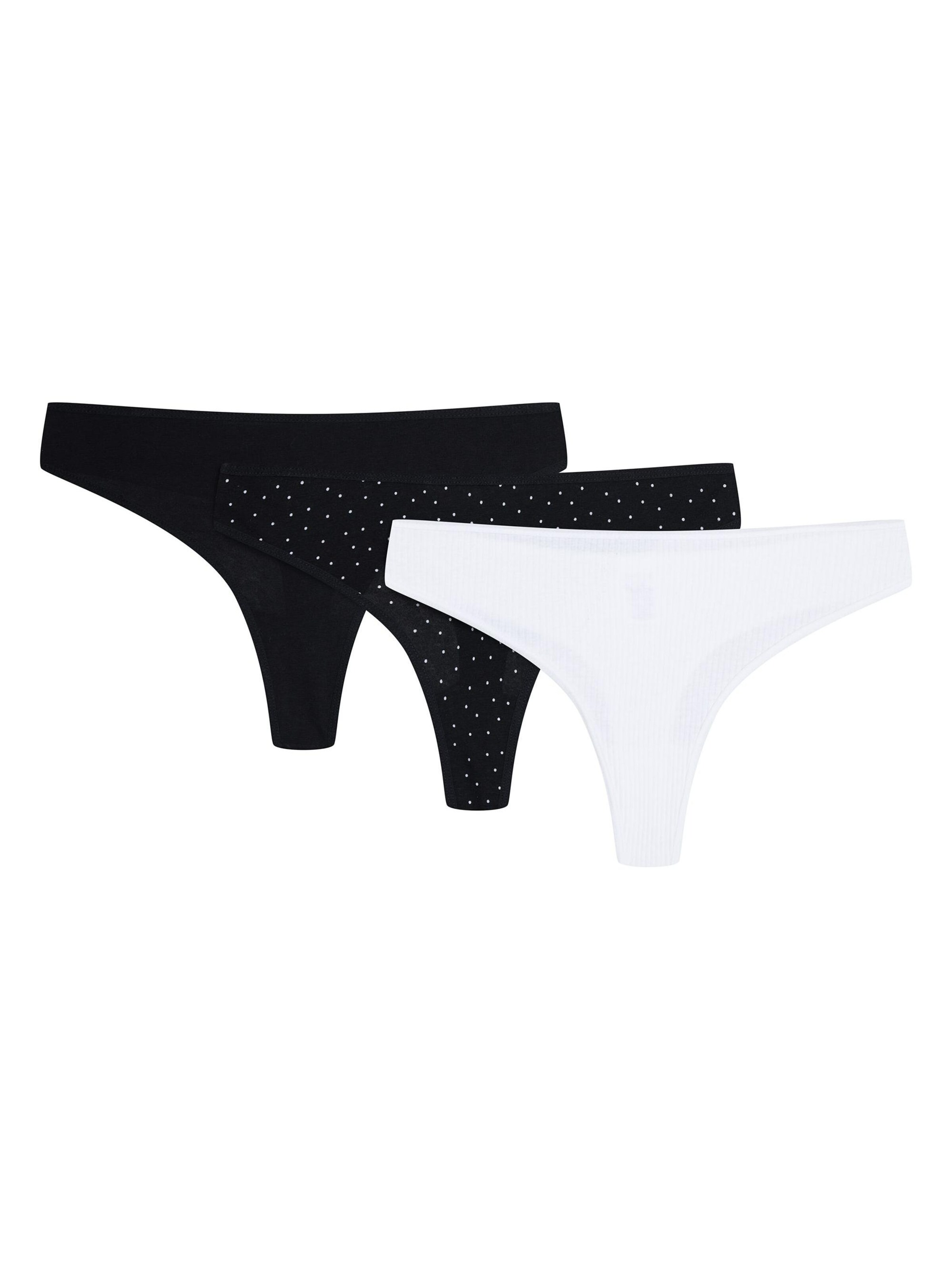 ESOTIQ Thong 'String Sol Sol im 3er Pack, nahtlos, gerippter Stoff, modisches Muster' in Mixed colors: front