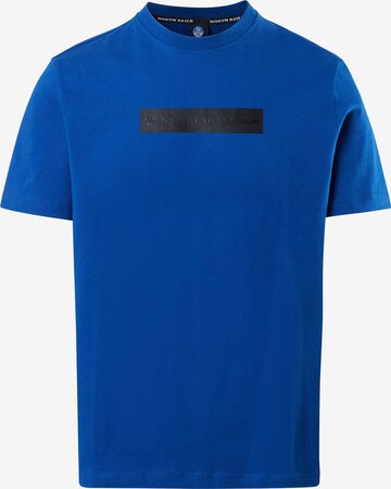 North Sails T-Shirt mit reflektierendem Logo in Blau: predná strana